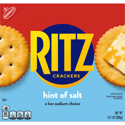 RITZ Hint Of Salt Crackers, Snacks For Kids And Adults, Lunch - 13.7 Ounce