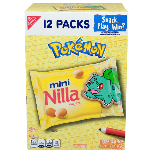 Nabisco Pokemon Mini Nilla Wafers - 12 Ounce