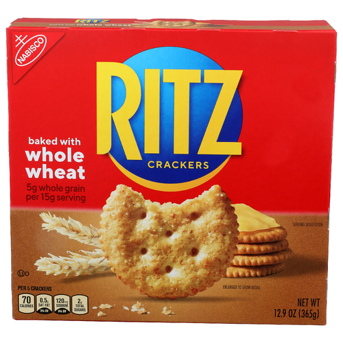 Nabisco Ritz Whole Wheat Crackers - 12.9 Ounce