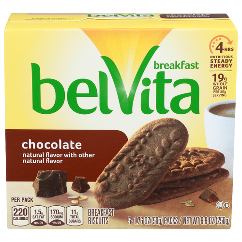 Belvita Chocolate Breakfast Biscuits - 1.76 Ounce - 5 Count