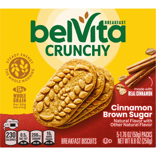 BELVITA Breakfast Biscuit Cinnamon Brown Sugar Biscuits - 8.8 Ounce