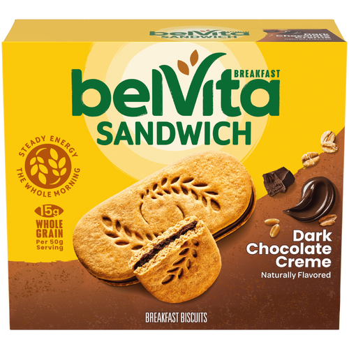 Belvita Sandwich Dark Chocolate Creme Sandwich Breakfast Biscuits - 8.8 Ounce Image 1 of 4