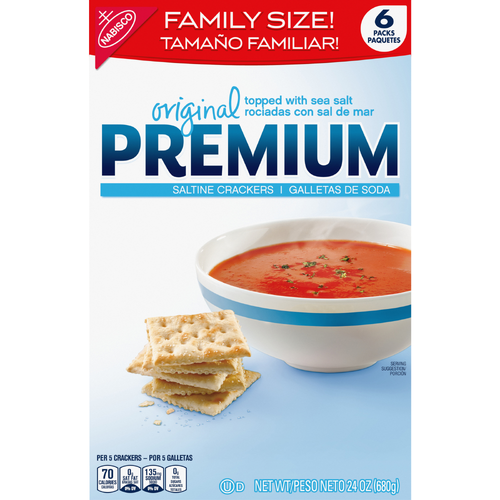 PREMIUM Original Saltine Crackers, Lunch Snacks - 24 Ounce