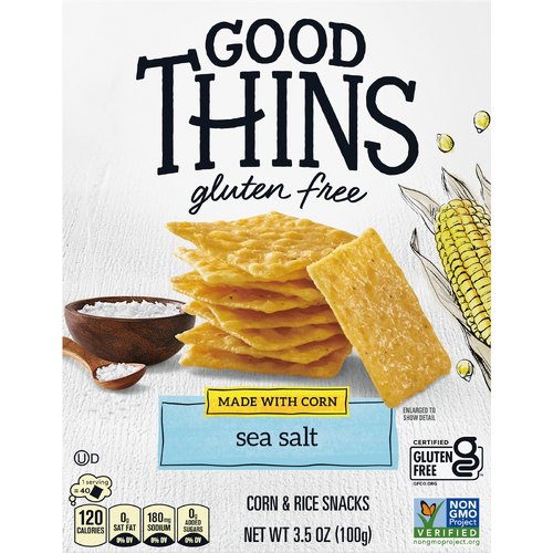 GOOD THINS Corn Sea Salt Snacks Gluten Free Crackers, Snack - 3.52 Ounce