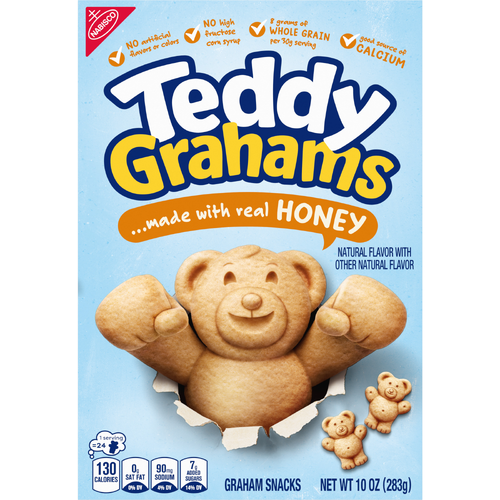 TEDDY GRAHAMS Honey Graham Snacks, Kids - 10 Ounce