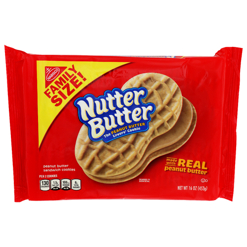Nabisco Nutter Butter Peanut Family Size! Sandwich Cookies - 16 Ounce