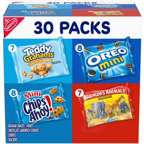Nabisco BARNUMS/CHIPS AHOY!/OREO/TEDDY GRAHAMS Team Favorites Variety Pack - 30 Ounce