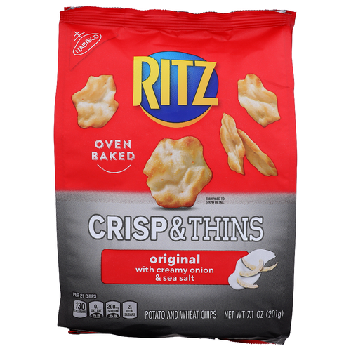 Nabisco Ritz Original Crisp & Thins Potato And Wheat Chips - 7.1 Ounce