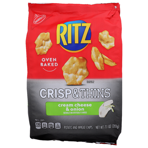 Nabisco Ritz Cream Cheese & Onion Crisp & Thins - 7.1 Ounce