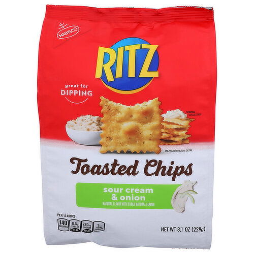 Nabisco Ritz Sour Cream & Onion Toasted Chips - 8.1 Ounce