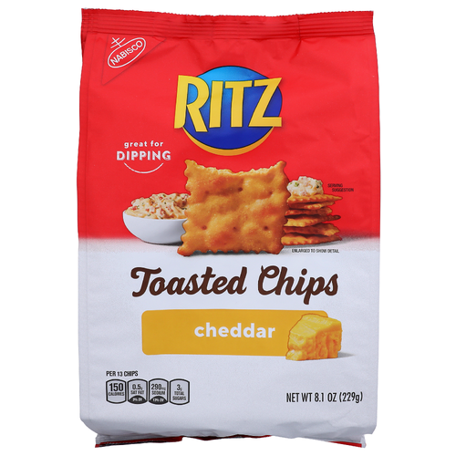Nabisco Ritz Cheddar Toasted Chips - 8.1 Ounce
