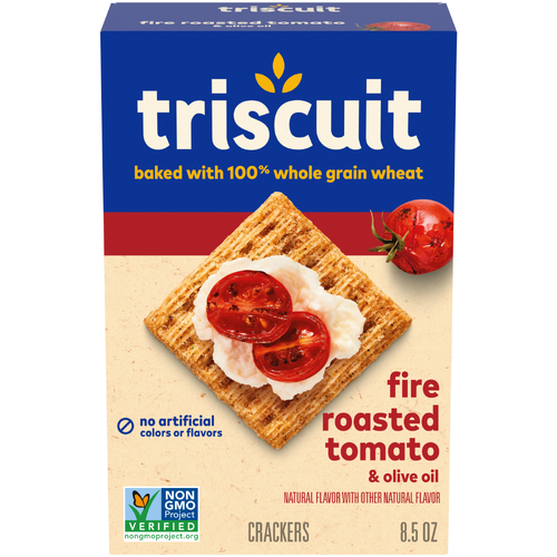 Triscuit Fire Roasted Tomato & Olive Oil Whole Grain Wheat Crackers - 8.5 Ounce Image 1 of 2