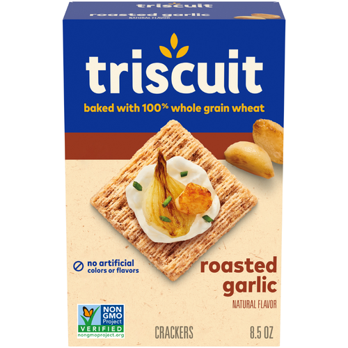Triscuit Roasted Garlic Whole Grain Wheat Crackers - 8.5 Ounce Image 1 of 2