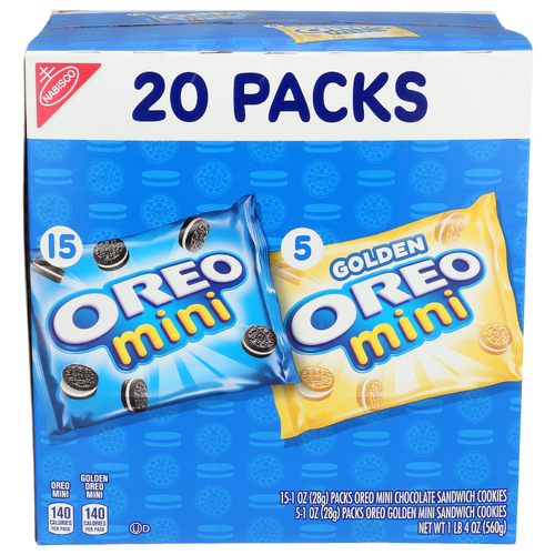 Nabisco Oreo Chocolate Golden Mini Sandwich Cookies - 20 Ounce