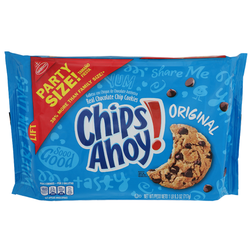 Nabisco Chips Ahoy! Original Party Size! Chocolate Chip Cookies - 25.3 Ounce