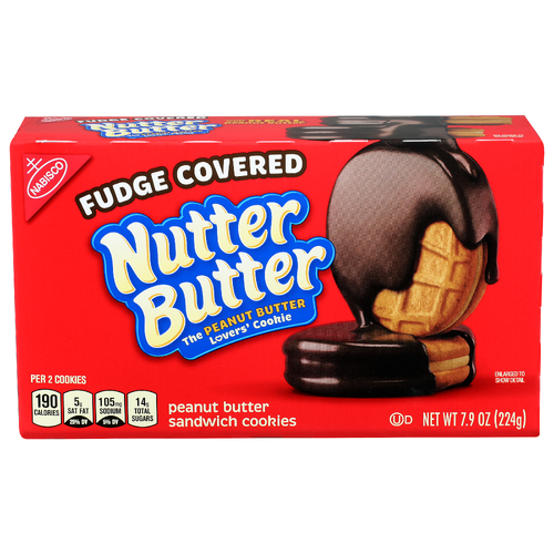 Nabisco Nutter Butter Fudge Covered Peanut Sandwich Cookies - 7.9 Ounce