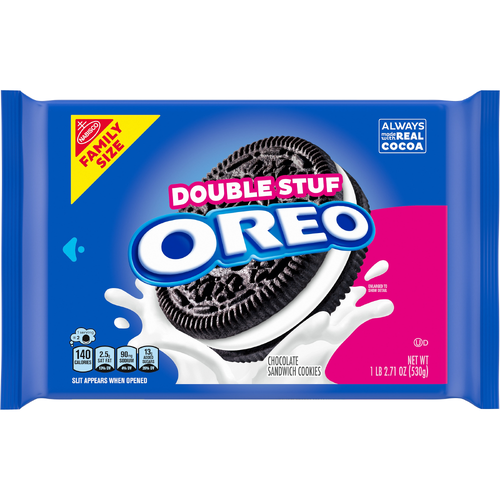 OREO Double Stuf Original Chocolate Sandwich Cookies, Family Size - 18.71 Ounce