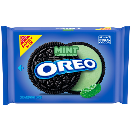 Oreo Family Size Mint Flavor Creme Chocolate Sandwich Cookies - 18.71 Ounce Image 1 of 3