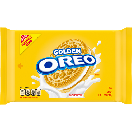 OREO Golden Vanilla Sandwich Cookies, Family Size - 18.12 Ounce