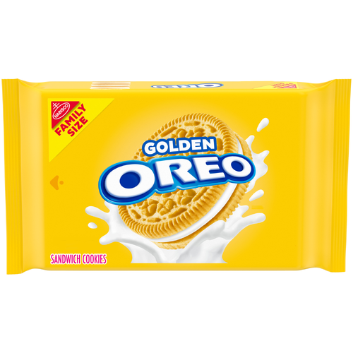 Oreo Golden Vanilla Golden Sandwich Cookies, Family Size - 18.12 Ounce Image 1 of 2