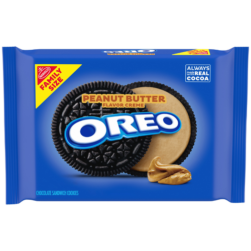 Oreo Peanut Butter Flavor Creme Chocolate Sandwich Cookies - 17 Ounce