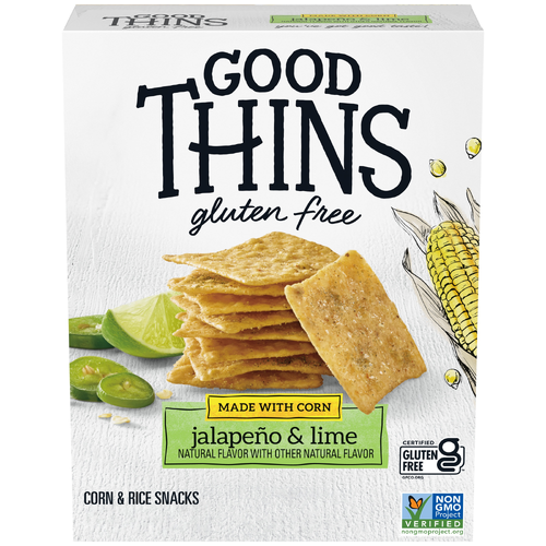 Good Thins Gluten Free Jalapeno & Lime Corn & Rice Snacks - 3.5 Ounce Image 1 of 3