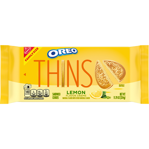 OREO Thins Lemon Family Size Creme Sandwich Cookies - 11.78 Ounce