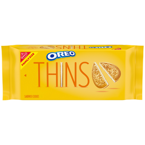 Oreo Thins Family Size Thins Golden Sandwich Cookies, Size - 11.78 Ounce Image 1 of 3