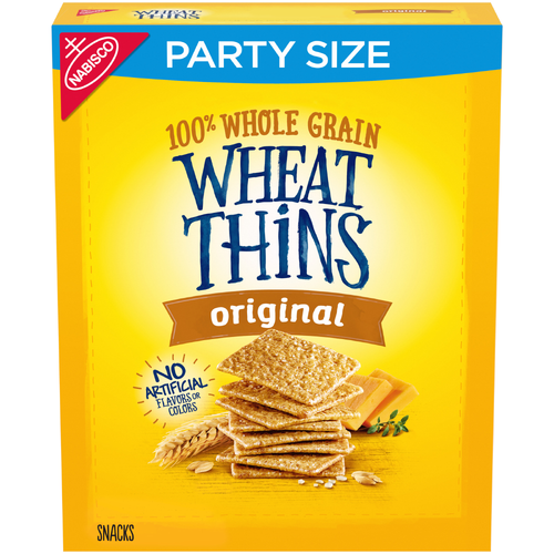 Wheat Thins Wheat Thins Original Snacks, Whole Grain Wheat Crackers, Snack Party Size, Box - 20 Ounce