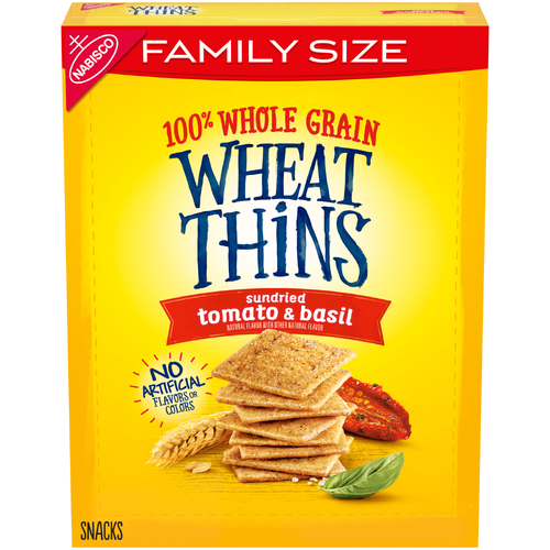 Wheat Thins Family Size Sundried Tomato & Basil Whole Grain Wheat Crackers - 13 Ounce Image 1 of 2