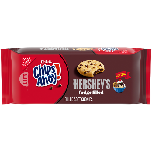 Chips AHOY! Chewy Hershey's Fudge Filled Chewy Soft Chocolate Chip Cookies - 9.6 Ounce Image 1 of 2