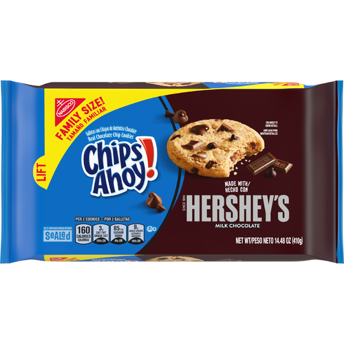 CHIPS AHOY! Chocolate Hershey's Milk Chip Cookies, Family Size - 14.48 Ounce