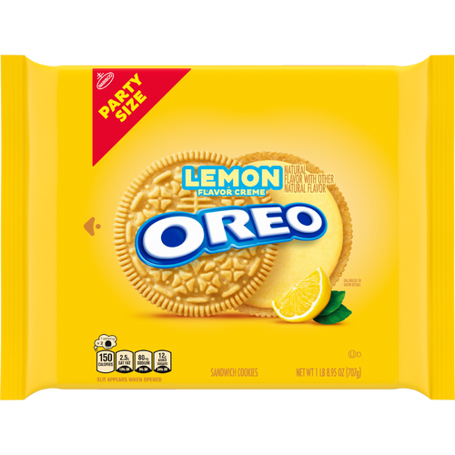 OREO Golden Lemon Flavor Creme Sandwich Cookies, Party Size - 24.95 Ounce