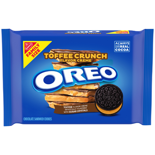 Oreo Family Size Toffee Flavor Crème Chocolate Sandwich Cookies - 17 Ounce Image 1 of 3
