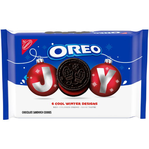 Oreo Winter Joy! Red-Colored Creme Chocolate Sandwich Cookies - 18.71 Ounce