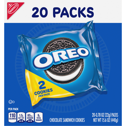 OREO Chocolate Sandwich Cookies, Snack Packs - 15.6 Ounce