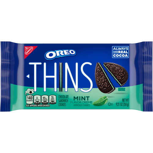 OREO Thins Mint Creme Chocolate Sandwich Cookies - 9.21 Ounce