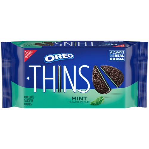Oreo Thins Mint Thins Creme Chocolate Sandwich Cookies - 9.21 Ounce Image 1 of 2