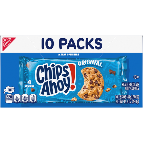 CHIPS AHOY! Original Chocolate Chip Cookies, Snack Packs - 15.5 Ounce