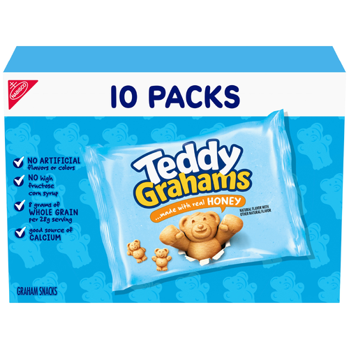 Teddy Grahams Honey Graham Snack Packs - 10 Ounce Image 1 of 3