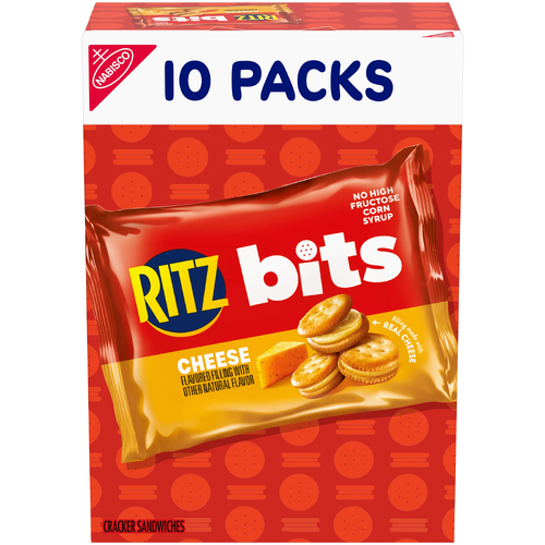 RITZ Bits Cheese Sandwich Crackers Snack Pack - 10 Ounce Image 1 of 3