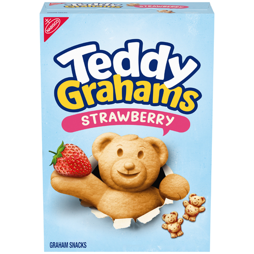 Teddy Grahams Teddy Grahams Strawberry Flavor Graham Snacks, Kids - 10 Ounce Image 1 of 3