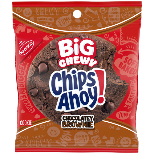 Chips AHOY! Chewy Chocolately Brownie Big Chewy Chocolate Chip Cookies, Chocolatey Brownie, 1 Cookie Per Pack - 42.24 Ounce