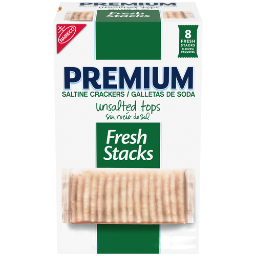 Premium Unsalted Fresh Stacks Tops Saltine Crackers Travel Snacks - 14.2 Ounce Image 1 of 3
