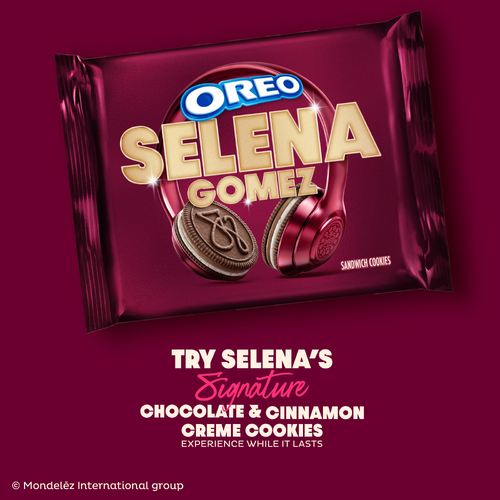 Oreo Oreo Chocolate & Cinnamon Creme Selena Gomez Cookies, Limited Edition - 10.68 Ounce