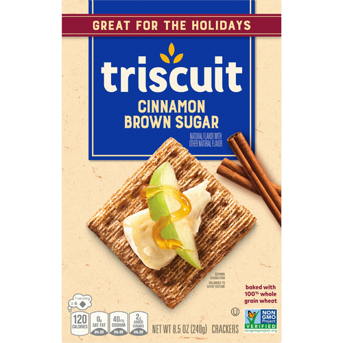 Triscuit Triscuit Cinnamon Brown Sugar Whole Grain Wheat Crackers, Holiday - 8.5 Ounce