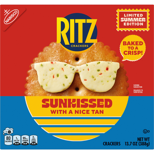 RITZ Extra Toasty Golden Craker Sunkissed Crackers, Snacks For Kids And Adults, Lunch Limited Edition - 13.7 Ounce