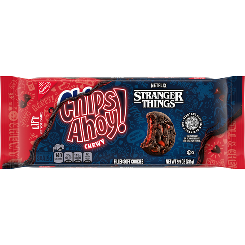 Chips AHOY! Stranger Things Chewy Cookies Chocolate Cookie Filled With Strawberry - 9.9 Ounce