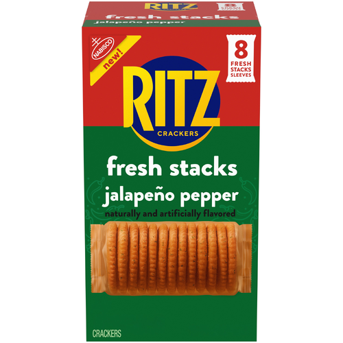 Ritz Fresh Stacks Jalapeno Pepper Crackers Travel Snacks Multi Snack Packs - 11.8 Ounce