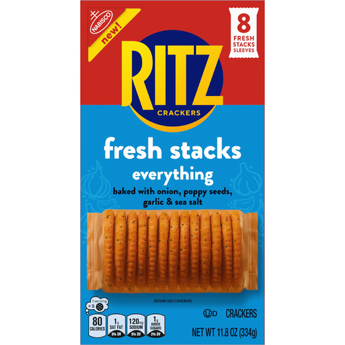 Ritz Fresh Stacks Everything Crackers Travel Snacks Multi Snack Packs - 11.8 Ounce